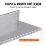 Estante de acero inoxidable VEVOR con diseño en forma de L, adecuado para varios estilos de decoración.