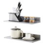 Estante de acero inoxidable VEVOR con bloque de cuchillos, frascos de especias, hervidor eléctrico y platos. Elegante almacenamiento de cocina.
