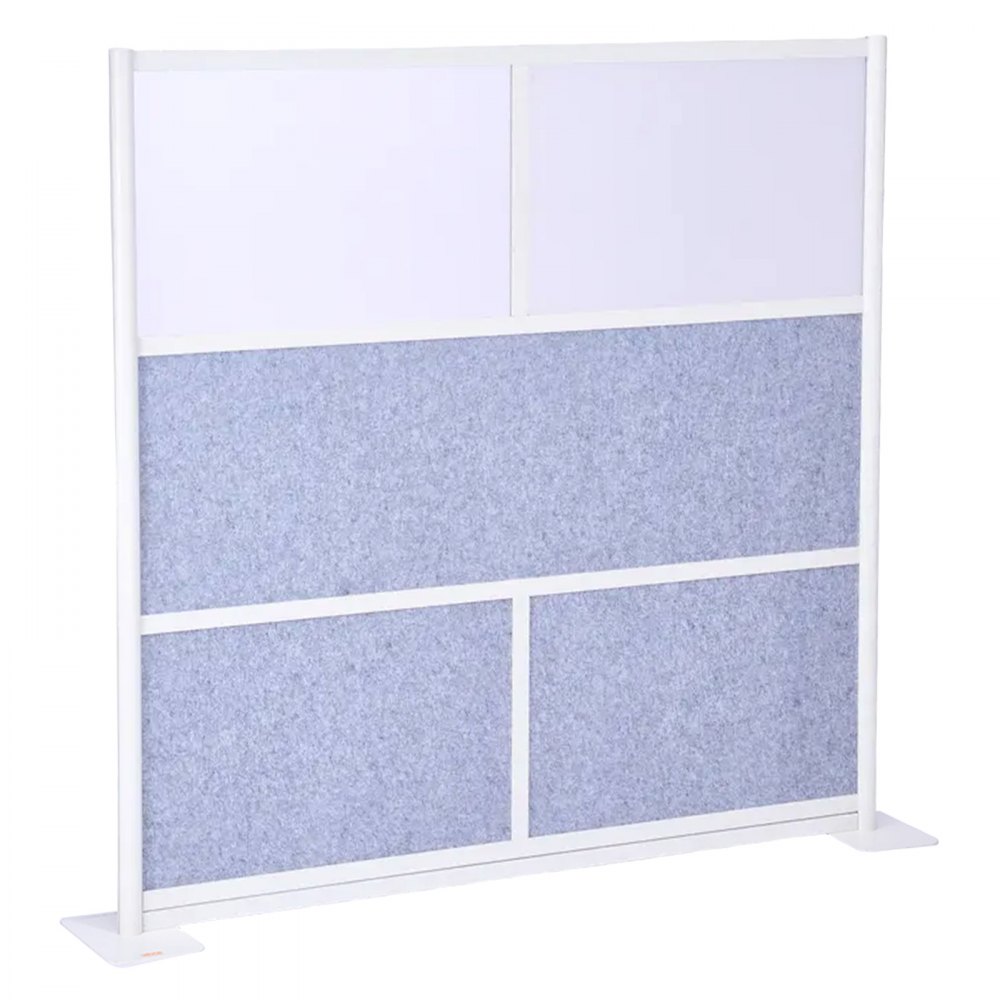 VEVOR Mampara Divisoria Modular, 1 Unidad, 178 x 178 cm, Separador de PET para Puestos de Trabajo con Ventana Acrílica, Biombo de Pared, Ideal para Bibliotecas de Oficina, 1780 x 300 x 1780 mm