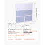 VEVOR Mampara Divisoria Modular, 1 Unidad, 178 x 178 cm, Separador de PET para Puestos de Trabajo con Ventana Acrílica, Biombo de Pared, Ideal para Bibliotecas de Oficina, 1780 x 300 x 1780 mm