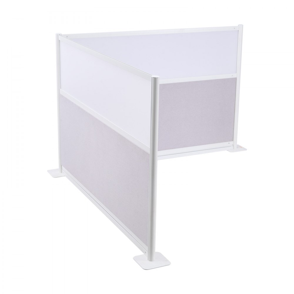 VEVOR Mamparas Divisorias de Privacidad, PET, para Estaciones de Trabajo con Ventanas Acrílicas, Plegables Independientes, Ideales para Oficinas, Bibliotecas y Escuelas, 1830 x 200 x 1220 mm