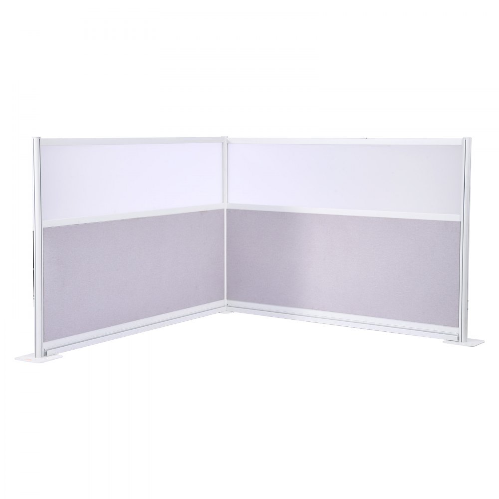 VEVOR Mamparas Divisorias de Privacidad, PET, para Estaciones de Trabajo con Ventanas Acrílicas, Plegables Independientes, Ideales para Oficinas, Bibliotecas y Escuelas, 1830 x 200 x 1220 mm