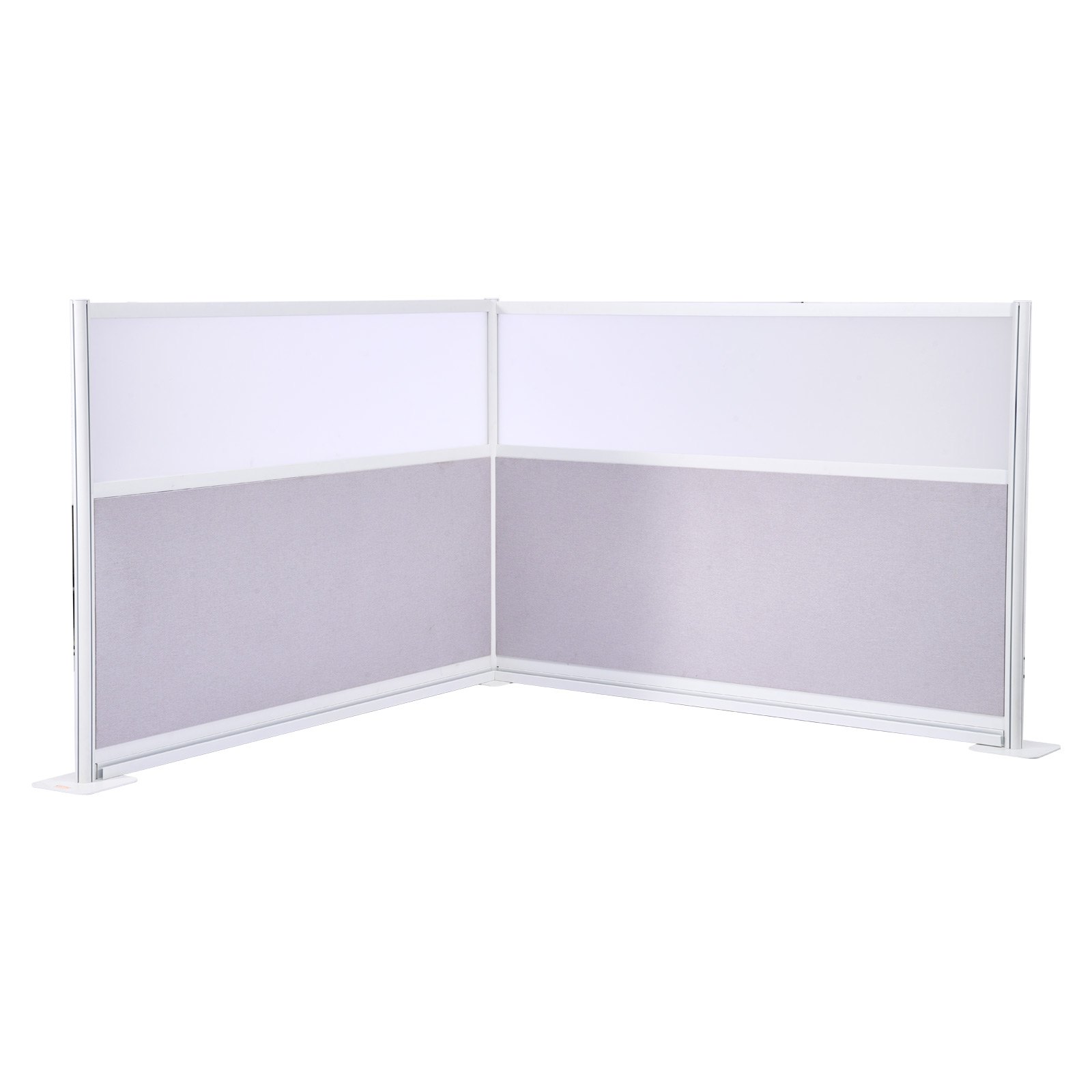 VEVOR Mamparas Divisorias de Privacidad, PET, para Estaciones de Trabajo con Ventanas Acrílicas, Plegables Independientes, Ideales para Oficinas, Bibliotecas y Escuelas, 1830 x 200 x 1220 mm