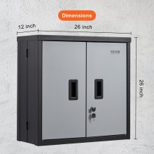 VEVOR Gabinete de pared plegable Gabinete de garaje Montado en la pared Gabinete pequeño de 26 "240LBS