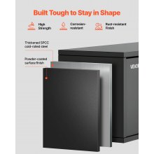 VEVOR Armario de Pared para Taller, 77 x 30,5 x 35,6 cm, Armario de Herramientas de Garaje de Metal con Puerta Abatible, Capacidad de 54,5 kg, para Garaje, Sótano, Cocina y Almacén, Negro