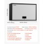 VEVOR Armario de Pared para Taller, 770 x 305 x 500 mm, Armario de Herramientas de Garaje de Metal con Puerta Abatible, Capacidad de 108,86 kg, para Garaje, Sótano, Cocina y Almacén, Negro