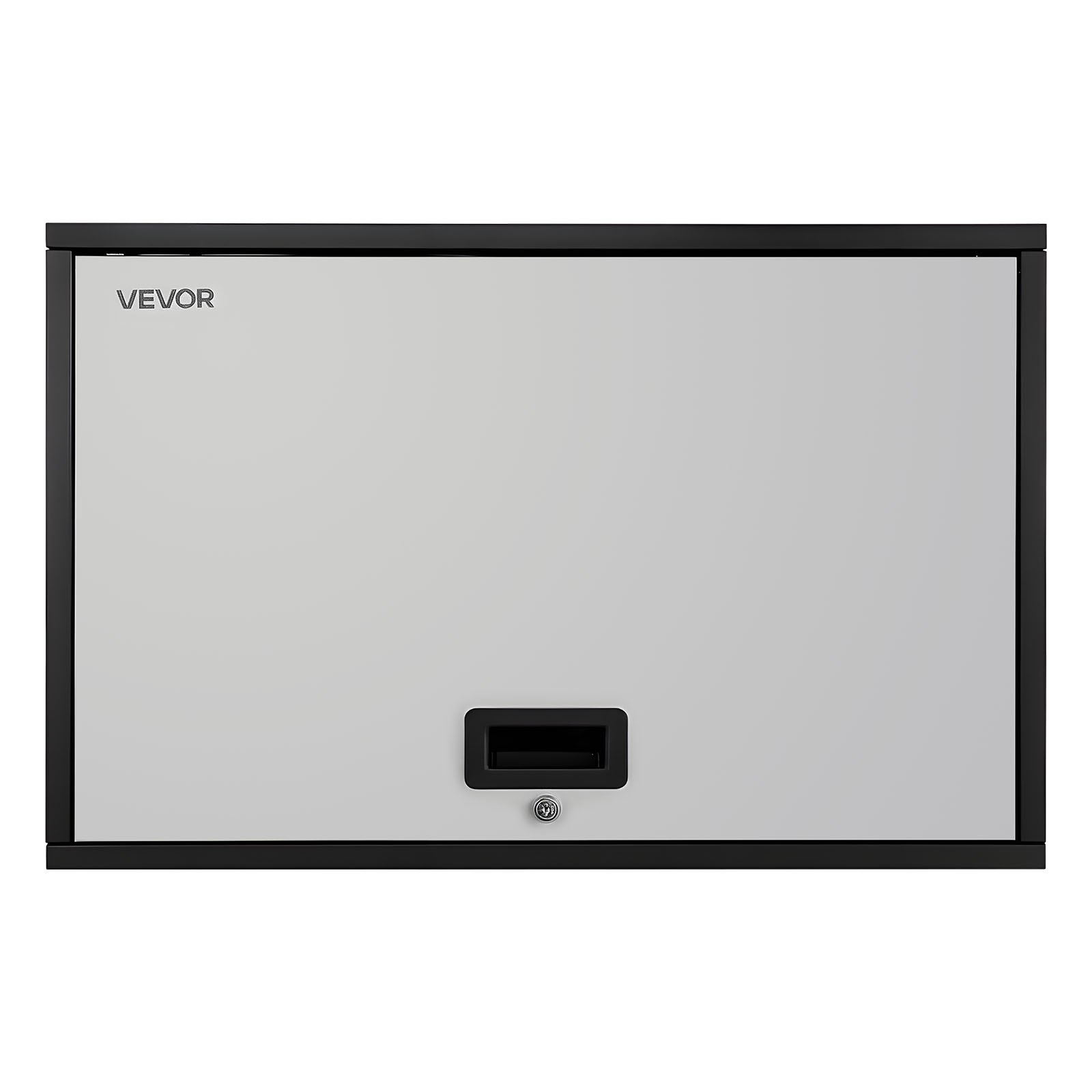 VEVOR Armario de Pared para Taller, 770 x 305 x 500 mm, Armario de Herramientas de Garaje de Metal con Puerta Abatible, Capacidad de 108,86 kg, para Garaje, Sótano, Cocina y Almacén, Negro