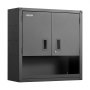VEVOR Armario de Pared para Taller, 762 x 305 x 762 mm, Armario de Herramientas de Metal para Colgar con Puerta con Cerradura, Capacidad de 163,3 kg, para Garaje, Sótano, Cocina y Almacén, Negro