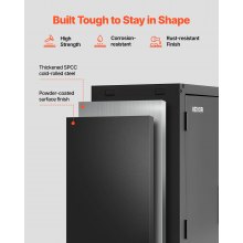 VEVOR Armario de Pared para Taller, 762 x 305 x 762 mm, Armario de Herramientas de Metal para Colgar con Puerta con Cerradura, Capacidad de 163,3 kg, para Garaje, Sótano, Cocina y Almacén, Negro