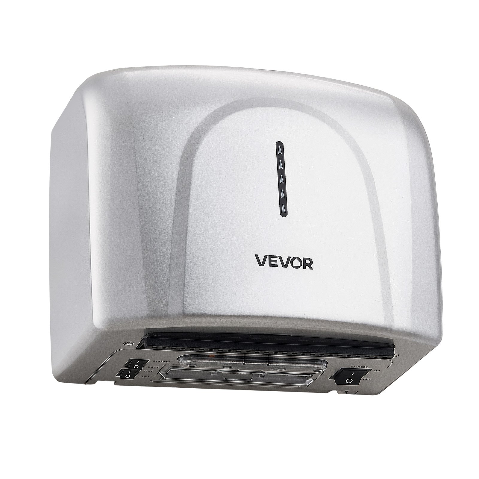 VEVOR Secador de Manos Automático de Velocidad 1300 W con Filtro HEPA, Secador de Manos de Aire de Acero Inoxidable, Montaje en Pared para Baños Hoteles Aeropuertos Oficinas Hospitales Uso Comercial