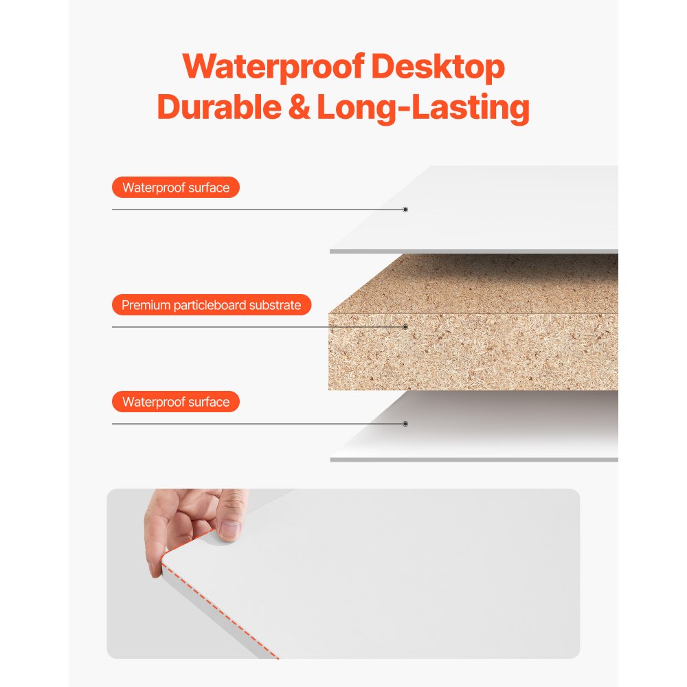 VEVOR Mesa plegable montada en la pared, mesa abatible de montaje en pared de 23.62" x 15.75", escritorio flotante con soporte de hierro, escritorio plegable para espacios pequeños, oficina en casa, comedor, cuarto de lavado, cocina, bar, color blanco