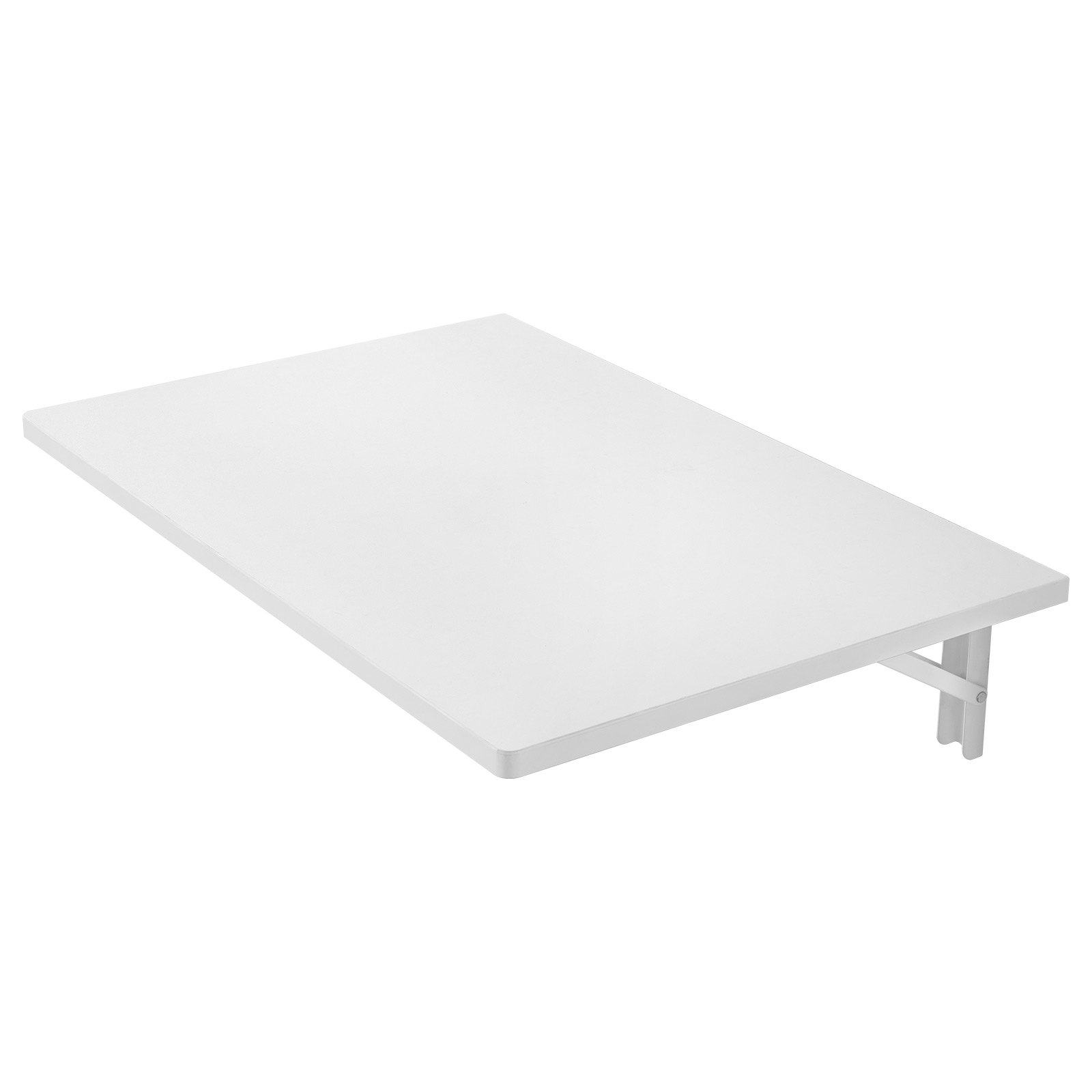 VEVOR Mesa plegable montada en la pared, mesa abatible de montaje en pared de 23.62" x 15.75", escritorio flotante con soporte de hierro, escritorio plegable para espacios pequeños, oficina en casa, comedor, cuarto de lavado, cocina, bar, color blanco