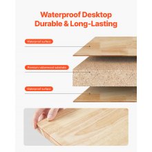 VEVOR Mesa plegable montada en la pared, mesa abatible de 47.24 x 19.69 pulgadas, escritorio flotante de madera con soporte de hierro, escritorio plegable para espacios pequeños, oficina en casa, comedor, cuarto de lavado, cocina, bar