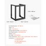 VEVOR Rack de Servidor de Pared de 12U, Carga Máxima de 68,04 kg, Bastidor de Red de Marco Abierto con Apertura de Puerta de 180 Grados, Acero al Carbono, para Equipo de Red/IT/AV de 48,26 cm