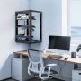 VEVOR 15U Wall Mount Server Rack, 68.04 kg Max Load Capacity, Open Frame Network Rack with 180 Degrees Gate Swing Door, Carbon Steel, Ideal for IT Network Equipment & AV Devices Computer Server, Black