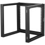 VEVOR Bastidor de Servidores con Marco Abierto en Pared de 9U, Carga de 68,04kg 530x450x520mm