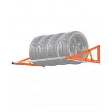 VEVOR Estante para Neumáticos de Pared, Estante de Almacenamiento de Neumáticos de Acero Resistente Q235 para Neumáticos Estándar R 355,6-R 508 mm, Carga de Peso 181 kg, 1440(máx.) x 685 x 265 mm