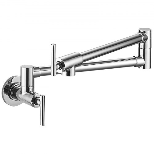 VEVOR Grifo de Llenado de Ollas 67cm Grifo de Cocina Giratorio en Pared Cromo
