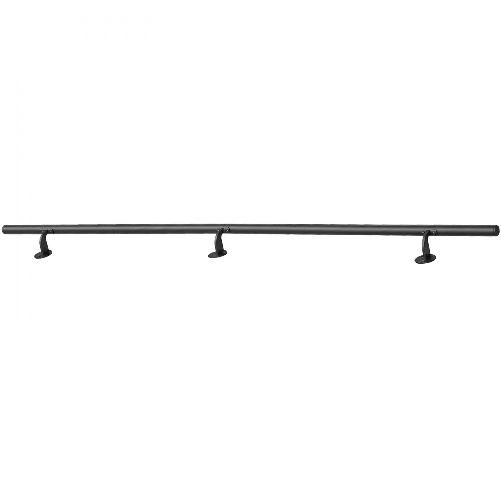 VEVOR Barandilla de Pared Carga 113,4 kg, Pasamanos de Escalera de Aluminio, Diseño de Tubo Redondo, con Tubo de Conexión, Longitud de 1524 mm para Escaleras Rectas Curvas Ladrillo y Hormigón Interior