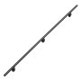 VEVOR Wall-Mounted Stair Handrail, 1524 mm 113.4 kg Black Metal Railing, for Indoor Steps, Loft, Porch & Hallways, Heavy-Duty Industrial Aluminum Alloy Hand Rail, Round Tube, with Mounting Hardware