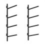 VEVOR Soporte de Almacenamiento de Pared para 4 Kayaks, Capacidad de Carga hasta 136 kg, Estantes de Pared, Ajustable y Compatible con Interior y Exterior, para Canoa Tabla de Surf Remo Barco Pequeño