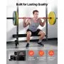 VEVOR Jaula de Potencia Plegable de Pared para Sentadillas, con Soporte a Minas Terrestres, Ganchos en J Ajustables y Barra de Dominadas para Gimnasio en Casa, Carga 454 kg, 1220 x 760 x 2210 mm