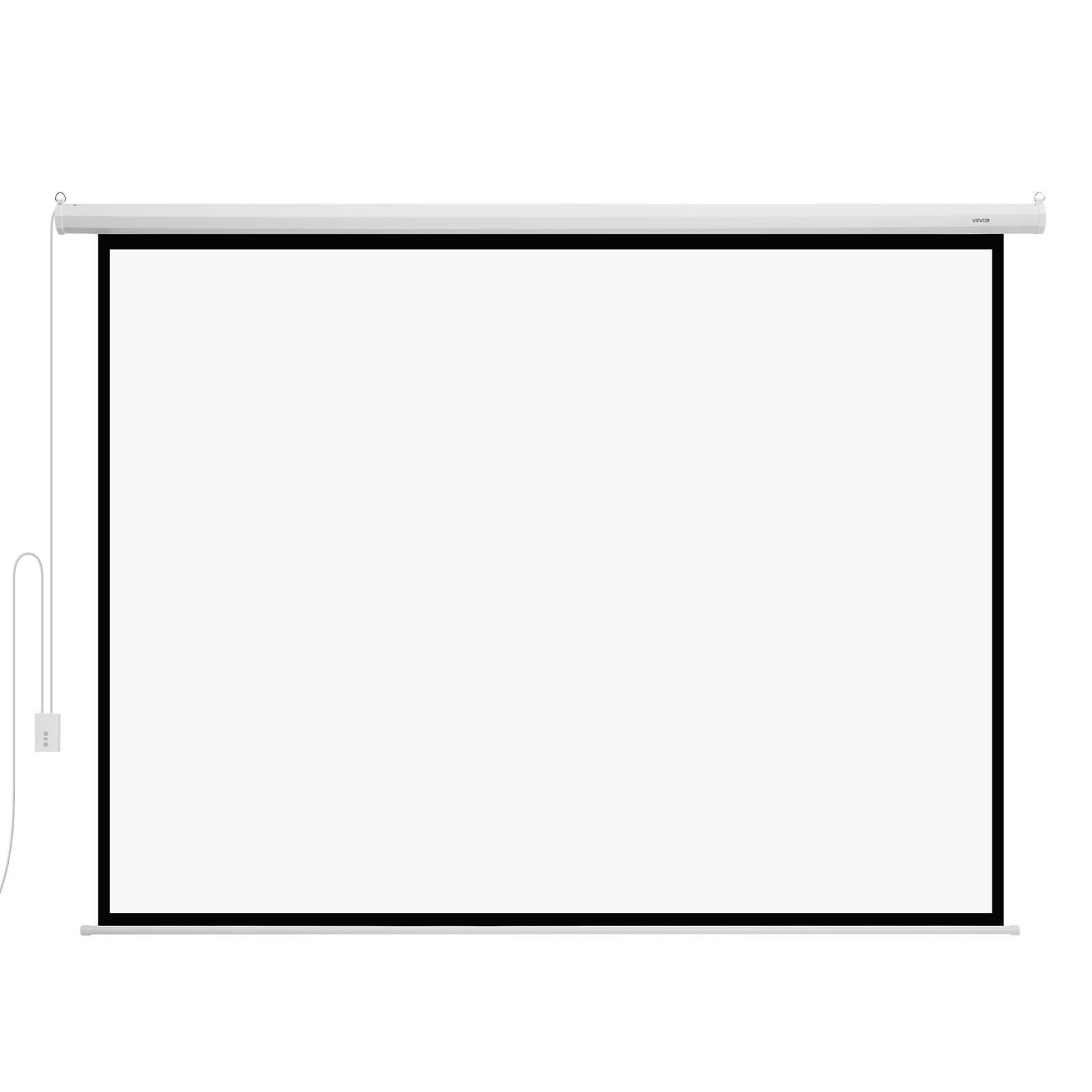 VEVOR Motorized Projector Screen, 3048 mm 4:3 1080 HD Electric Projector Screen, Wall Mounted Projection Dispaly Projector with Remote Control, Automatic Movie Screen for Family Home Office Theater