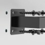 VEVOR Stair Handrail, 1.22 m Black Iron Wall Handrail for Indoor Use, Stair Railing 113 kg Load Capacity, Industrial Railing Handrail for Steps, Square Tube for Loft Veranda Deck