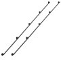 VEVOR Barandilla de Pared 3962,4 mm, Carga 199,6 kg, Pasamanos de Escalera de Acero al Carbono, con Herrajes de Montaje, Juego de 2, Tubo Redondo para Escaleras Interiores, Áticos, Porches y Pasillos