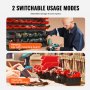 VEVOR Estante de Plástico 48 Cajas de Almacenamiento para Taller Garaje con Paneles de Pared Organizador de Herramientas para Tuercas, Pernos, Tornillos, Clavos, Botones, Piezas Pequeñas, Negro/Rojo