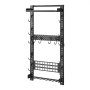 VEVOR Soporte de Montaje en Pared para Armas de Fuego, Capacidad de 5 Escopetas, con Estante Superior Portacargador Panel MOLLE Ganchos Adicionales, Acero al Carbono, para Herramientas Garaje Taller