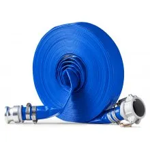 VEVOR Manguera de Retrolavado de 38,1 mm x 30,48 m, Manguera de PVC con Abrazaderas, Bloqueos de leva, Accesorios de Aluminio para Bombas para Tratamiento de Aguas Residuales, Transporte de Agua, Azul