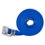 VEVOR flat hose, 38 mm x 15 m, wastewater hose, backwash hose with camlock, aluminum fittings, suitable for various pumps, for wastewater treatment, water transport & other purposes
