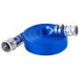 VEVOR flat hose, 38 mm x 15 m, wastewater hose, backwash hose with camlock, aluminum fittings, suitable for various pumps, for wastewater treatment, water transport & other purposes