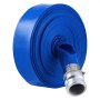 VEVOR Manguera de Retrolavado de 50,8 mm x 30,48 m, Manguera de PVC con Abrazaderas, Bloqueos de leva, Accesorios de Aluminio para Bombas para Tratamiento de Aguas Residuales, Transporte de Agua, Azul