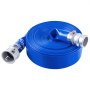 VEVOR Manguera de Retrolavado de 50,8 mm x 30,48 m, Manguera de PVC con Abrazaderas, Bloqueos de leva, Accesorios de Aluminio para Bombas para Tratamiento de Aguas Residuales, Transporte de Agua, Azul