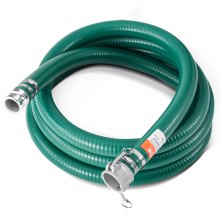 VEVOR Manguera de Succión de 50,8 mm x 6,1 m, Manguera con Conectores Bloqueos de Leva, Accesorios de Aluminio para Varias Bombas para Tratamiento de Aguas Residuales, Transporte de Agua, Verde