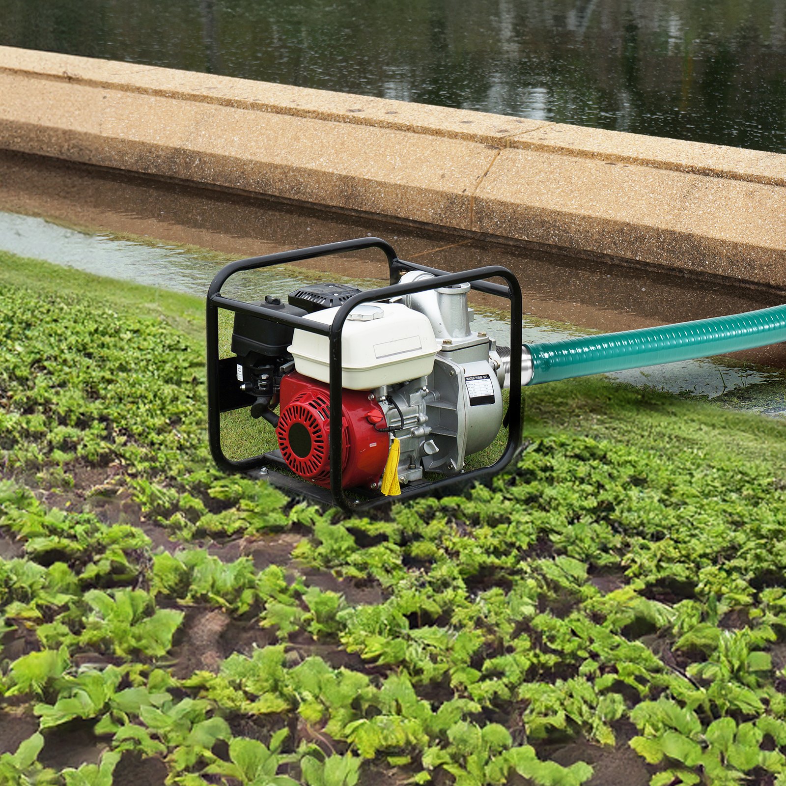 VEVOR Manguera de Succión de 50,8 mm x 6,1 m, Manguera con Conectores Bloqueos de Leva, Accesorios de Aluminio para Varias Bombas para Tratamiento de Aguas Residuales, Transporte de Agua, Verde