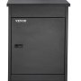 Buzón VEVOR negro para paquetería con cerradura de combinación y ranura de correo segura.