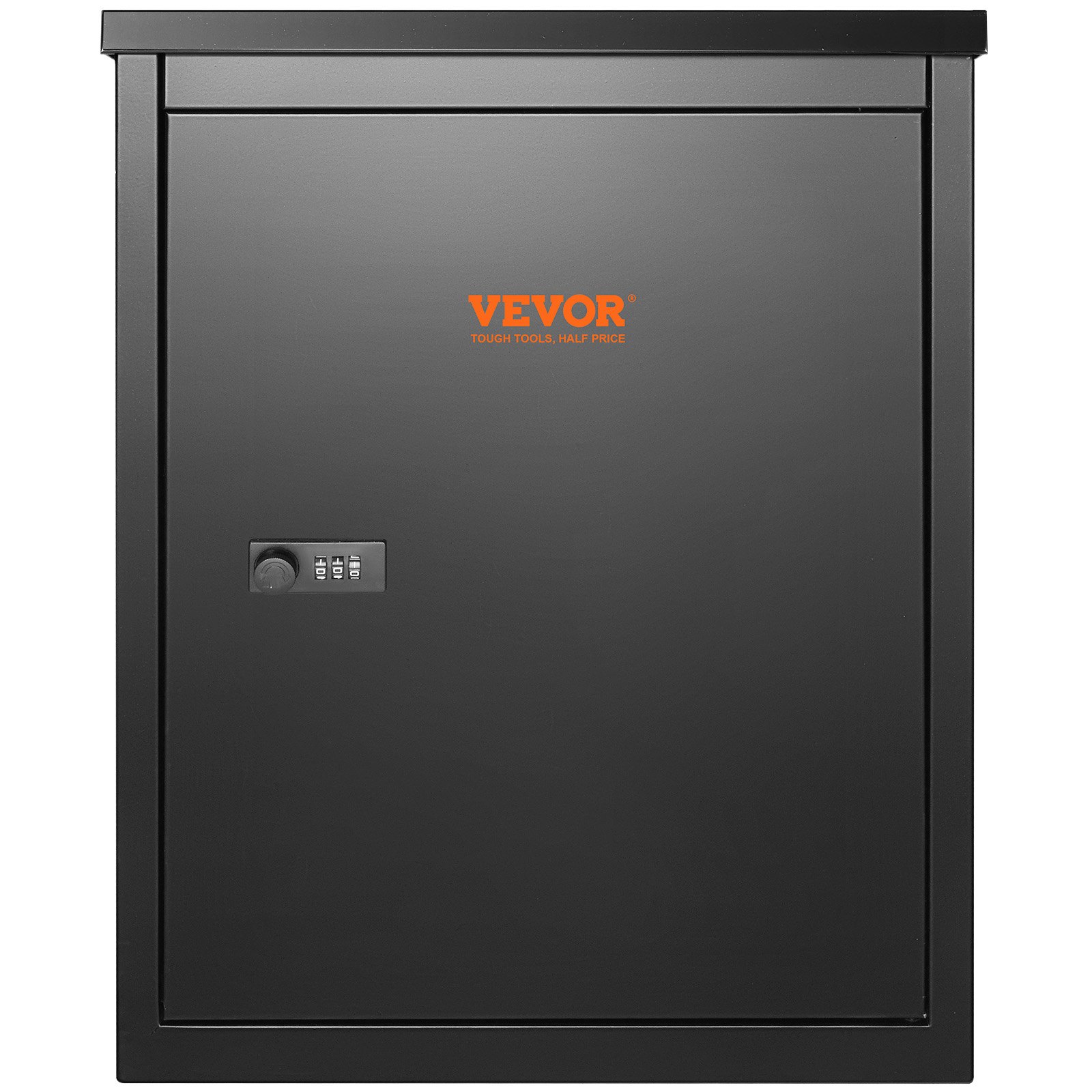 VEVOR Buzón de Paquetes 39x27x52,2 cm Buzón de Acero Galvanizado Código Cerradura Montaje en Pared Independiente Deflector Antirrobo Extraíble Depósito de Paquetes impermeable IPX3 para Hogar Porche