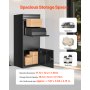 VEVOR Buzón de Correo para Paquetes con Cerradura 1198 x 500 x 360 mm, Negro