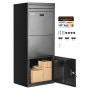 VEVOR Buzón de Correo para Paquetes con Cerradura 1198 x 500 x 360 mm, Negro