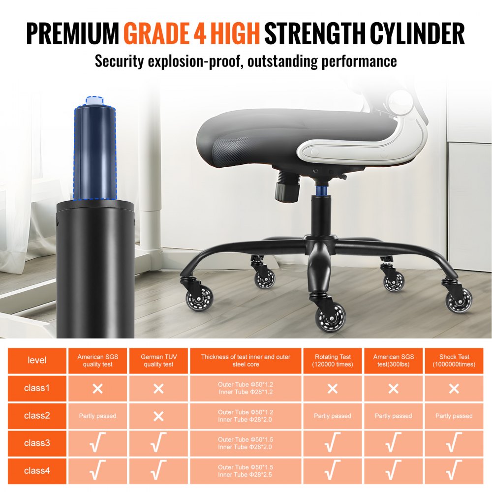 Base de repuesto para silla de oficina VEVOR, 28", capacidad de carga estática de 2500 lb, base de taburete para silla de escritorio de computadora universal resistente con 5 ruedas y cilindro de gas, base de repuesto para silla de escritorio, color negro