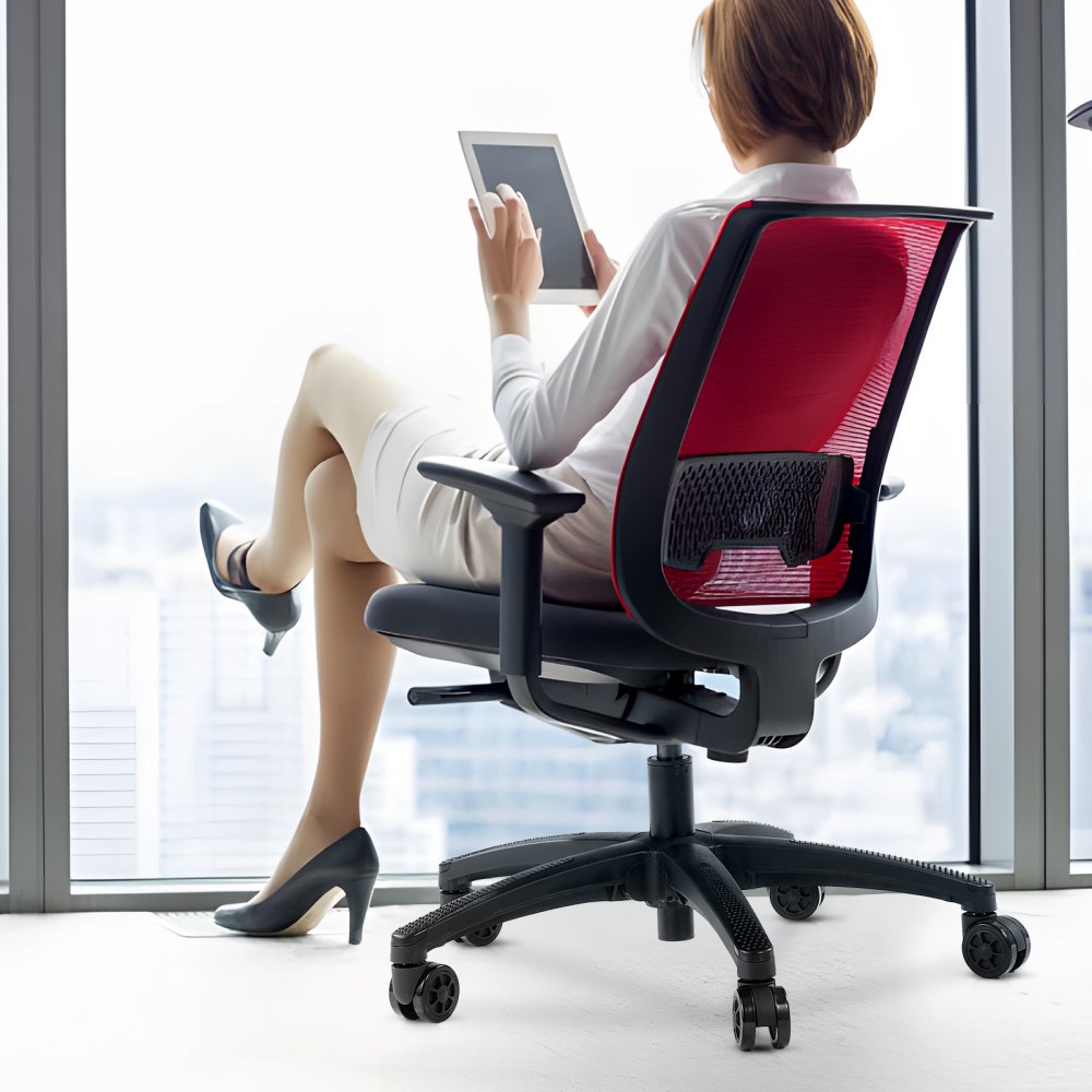 Base de repuesto para silla de oficina VEVOR, 28", capacidad de carga estática de 2500 lb, base de taburete para silla de escritorio de computadora universal resistente con 5 ruedas y patas reforzadas, base de repuesto para silla de escritorio, color negro