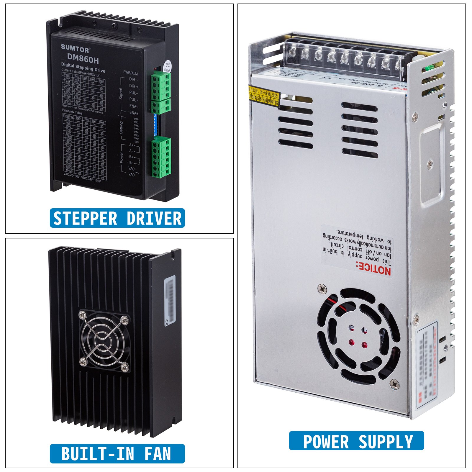 Vevor 4pcs Cables Paso Motor Equipo Motor De Pasos Nema 23 Para 3d Impresora