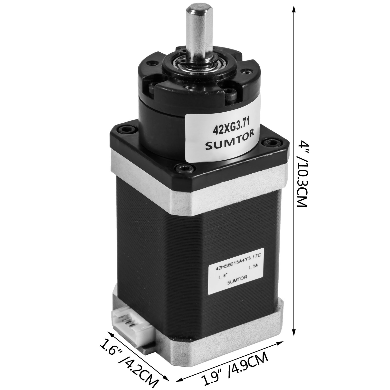 VEVOR 6V 17 Motor Paso a Paso Planetario 1,5A 4 Relación de Reducción de Plomo 1:3.71