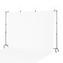 VEVOR Soporte de Fondo Ajustable para Tela de Fondo de Hasta 213 x 300 cm, Soporte Portátil de Altura Ajustable de 95,5-213 cm con Ruedas para Fotografía Familiar, Estudio de Fotografía, Negro