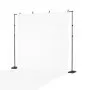 VEVOR Soporte de Fondo Ajustable para Tela de Fondo de Hasta 260 x 300 cm, Soporte Portátil de Altura Ajustable de 145-260 cm con 7 Barras Transversales para Hogar, Estudio de Fotografía, Negro