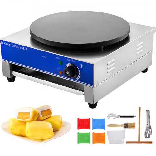 VEVOR Hacer el Postre Banji 15.7 pulgadas Crujiente Banji Bandeja de Banji Melaleuca Cake Pancake Pan Dimensiones del producto 470x470x240 mm Crepe Maker eléctrico Antiadherente Ronda Uno