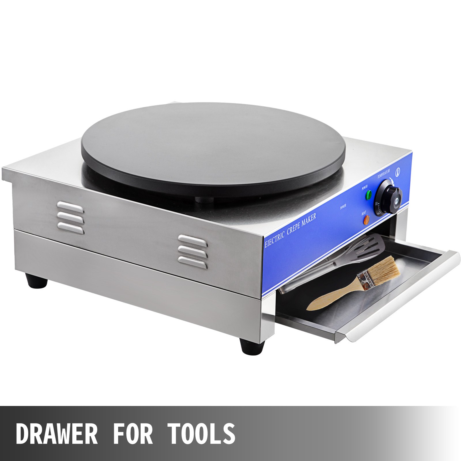 VEVOR Hacer el Postre Banji 15.7 pulgadas Crujiente Banji Bandeja de Banji Melaleuca Cake Pancake Pan Dimensiones del producto 470x470x240 mm Crepe Maker eléctrico Antiadherente Ronda Uno